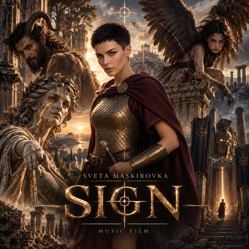 Poster for Sign, an upcoming mythic ancient-world music film by SVETA Maskirovka